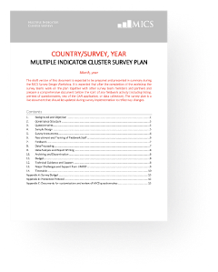 Multiple Indicator Cluster Survey 6 (MICS6)