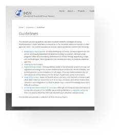 International Household Survey Network (IHSN) resources
