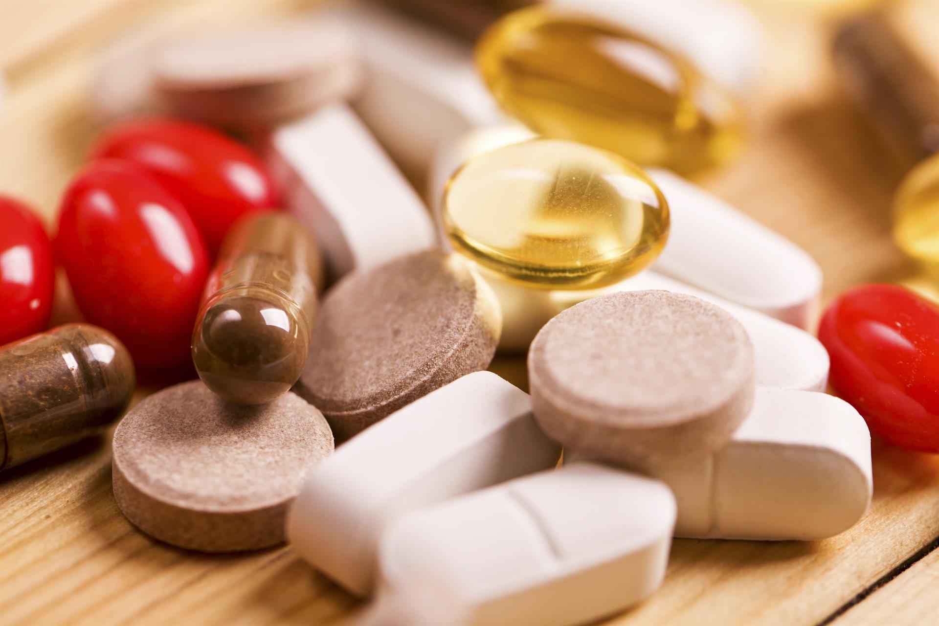 Medicines Closeup image of pills and capsules.