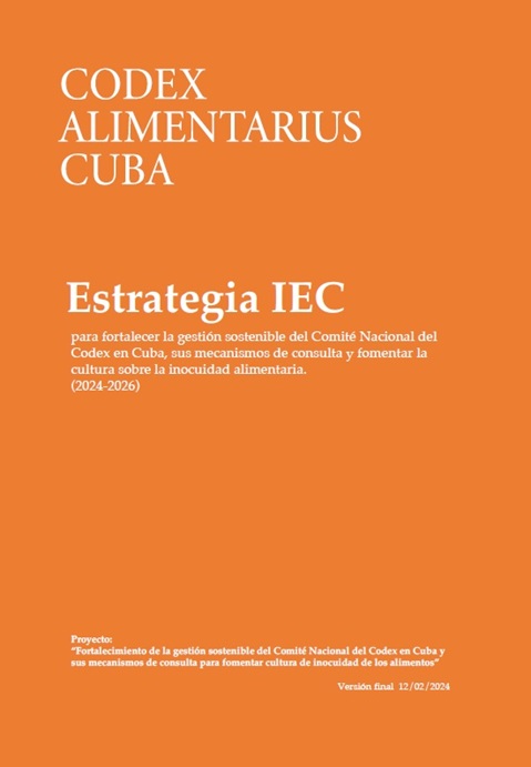 Cuba Codex Alimentarius Estrategía IEC