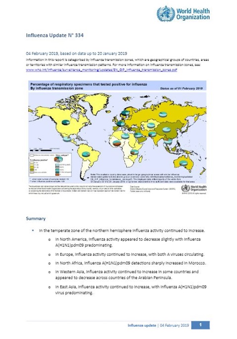 Influenza Update N° 334