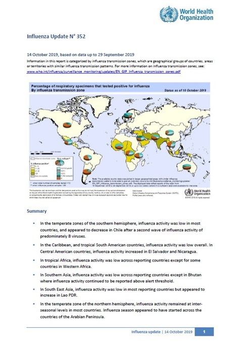 Influenza Update N° 352