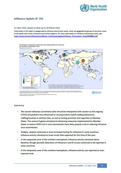 Influenza Update N° 391