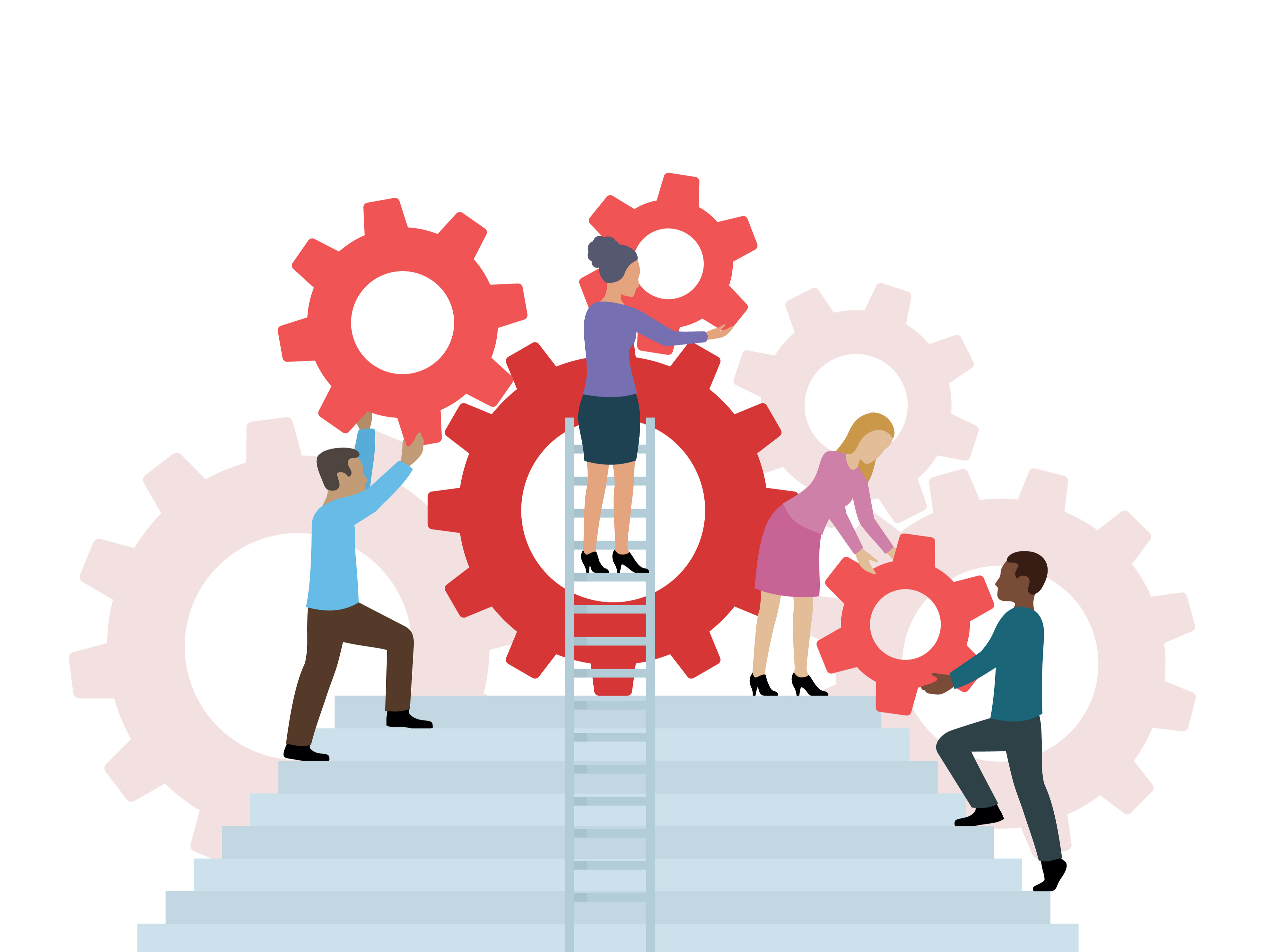 People and gears