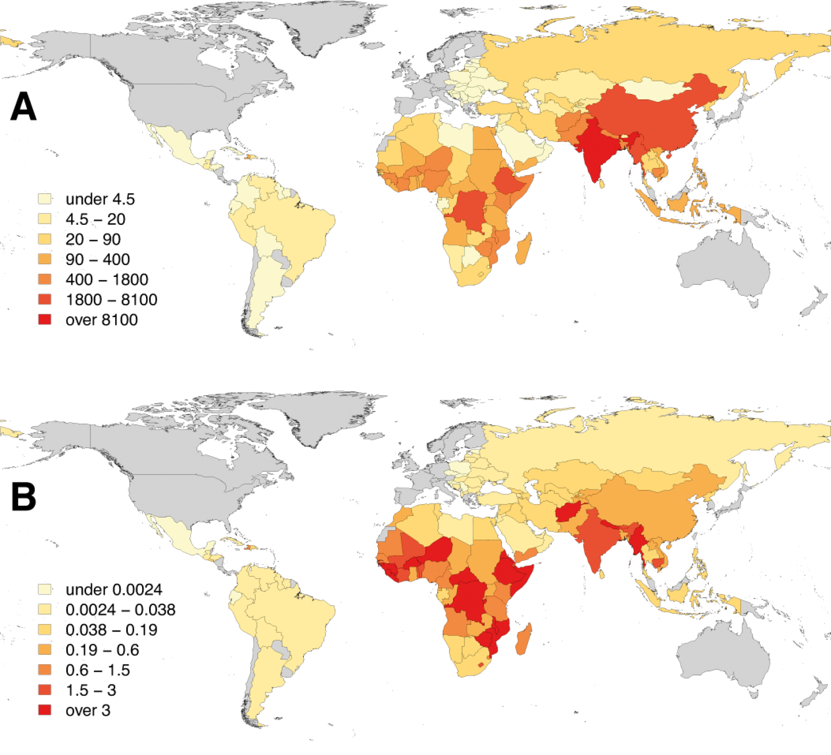 Map presence of dog-mediated human rabies-2017
