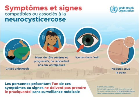 Symptômes et signes compatibles ou associés à la neurocysticercose
