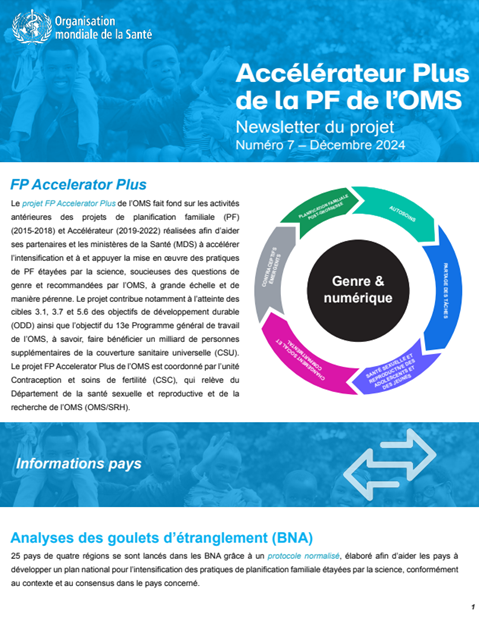 Accélérateur Plus de la PF de l’OMS - Newsletter du projet - Numéro 7