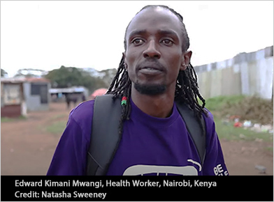 Photo of Edward Kimani Mwangi, a health worker in Nairobi