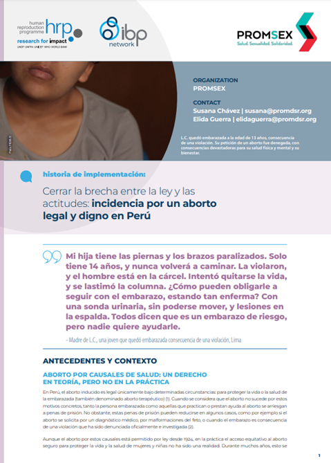 Perú: Cerrar la brecha entre la ley y las actitudes
