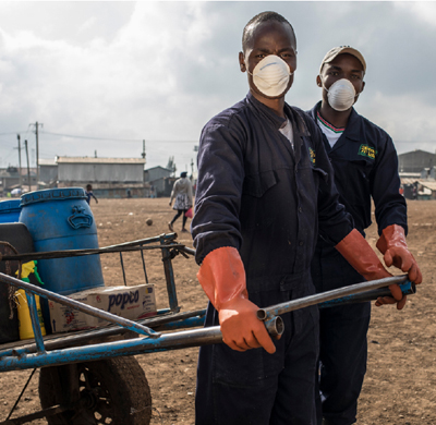 Two sanitation workers