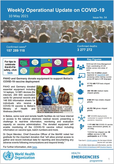 Weekly operational update on COVID-19 - 10 May 2021