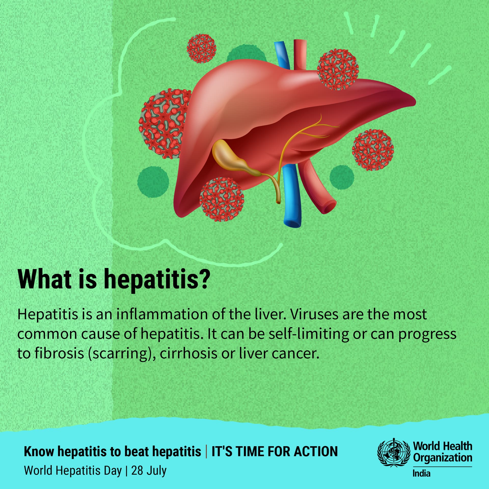 1st Poster for Hepatitis Day