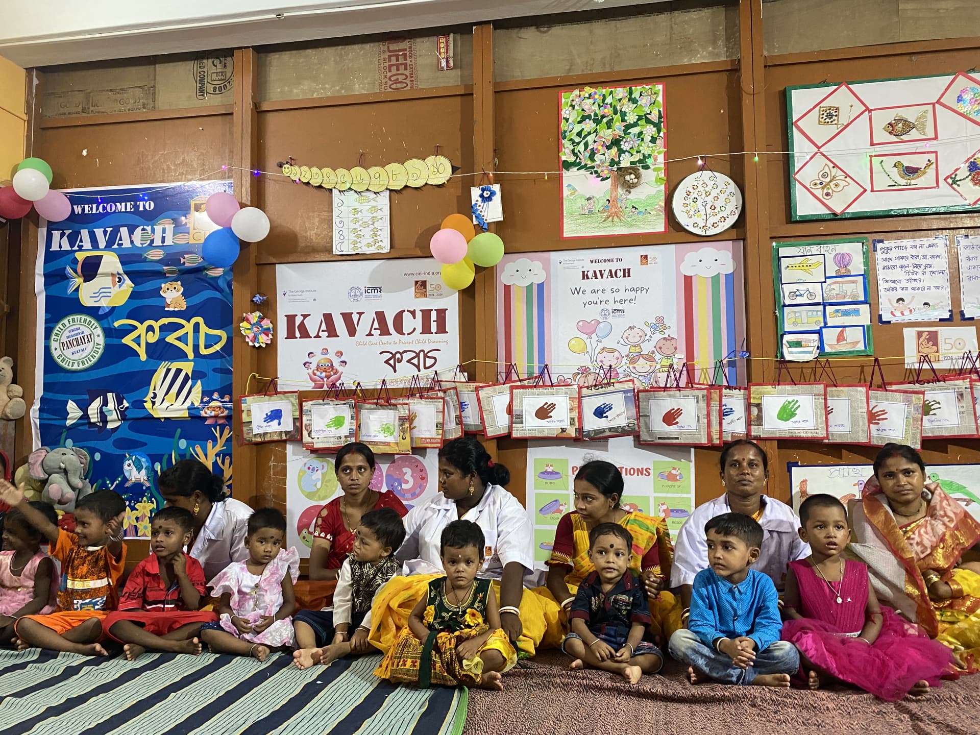 A creche in Baikunthpur village in South 24 Parganas district, West Bengal, run by the non-profit, Child in Need Institute
