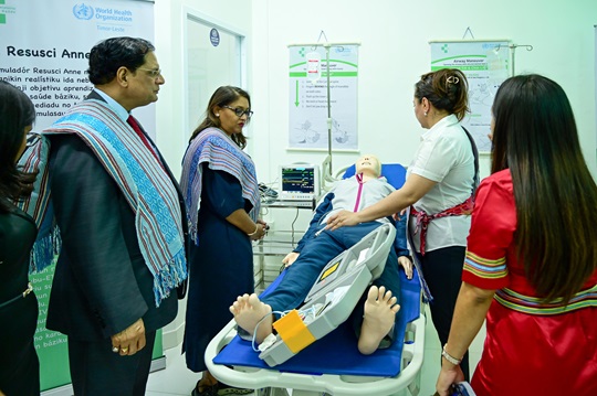 Regional Director inaugurated projects at the National Institute of Public Health of Timor-Leste, including the Simulation Skills Centre.