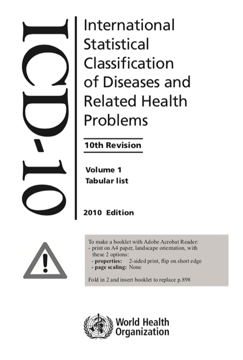 Errata for publishing ICD-10 2010