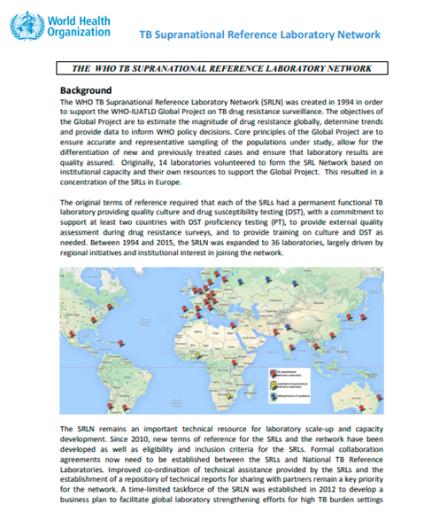 SRL Network factsheet