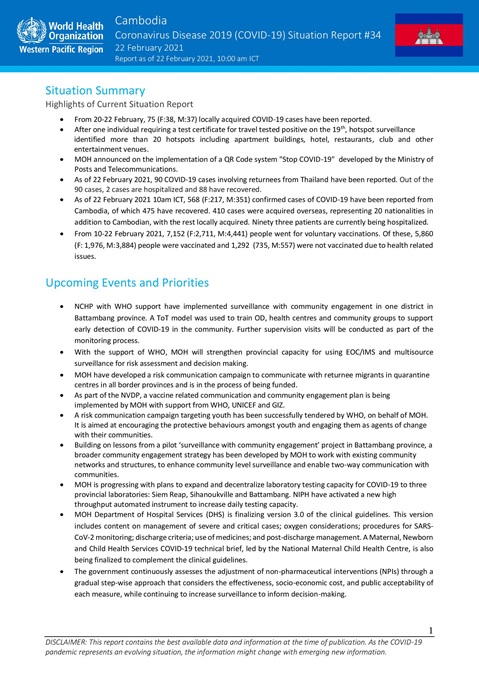 COVID-19 Joint WHO-MOH Situation Report 34