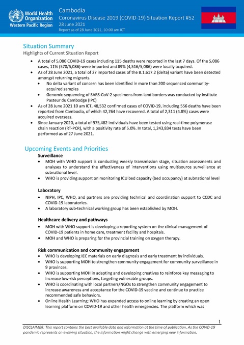 COVID-19 Joint WHO-MOH Situation Report 52