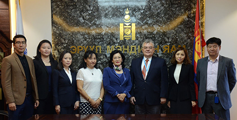 WHO Representative a.i. in Mongolia pays a courtesy visit to the Minister of Health