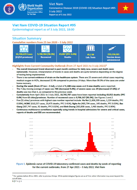 COVID-19 in Viet Nam Situation Report 95