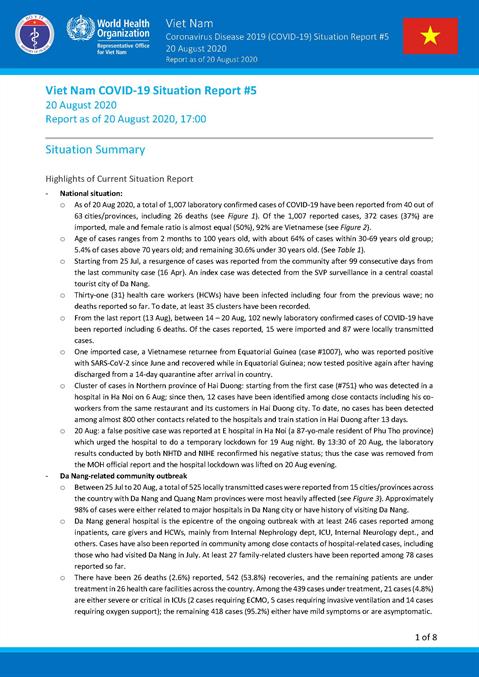 COVID-19 in Viet Nam Situation Report 05
