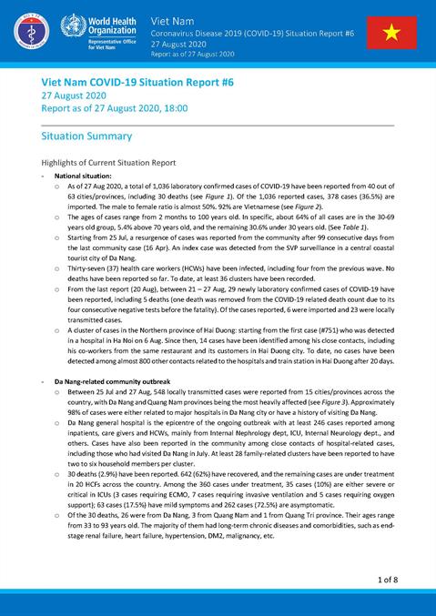 COVID-19 in Viet Nam Situation Report 06
